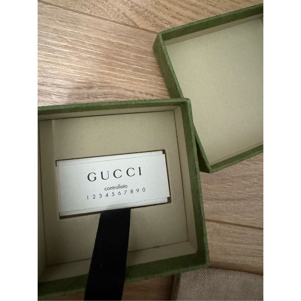 Gucci‎ Sterling Silver Love Britt G Heart Drop Earrings - Picture 4 of 5